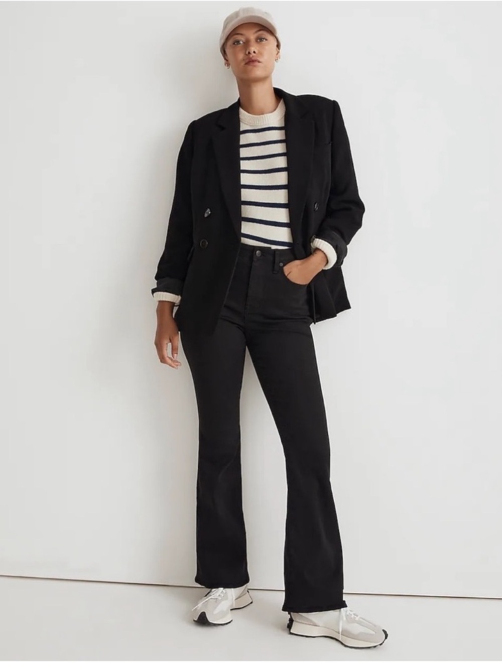 Madewell Curvy Skinny Flare Jeans Black Frost 28